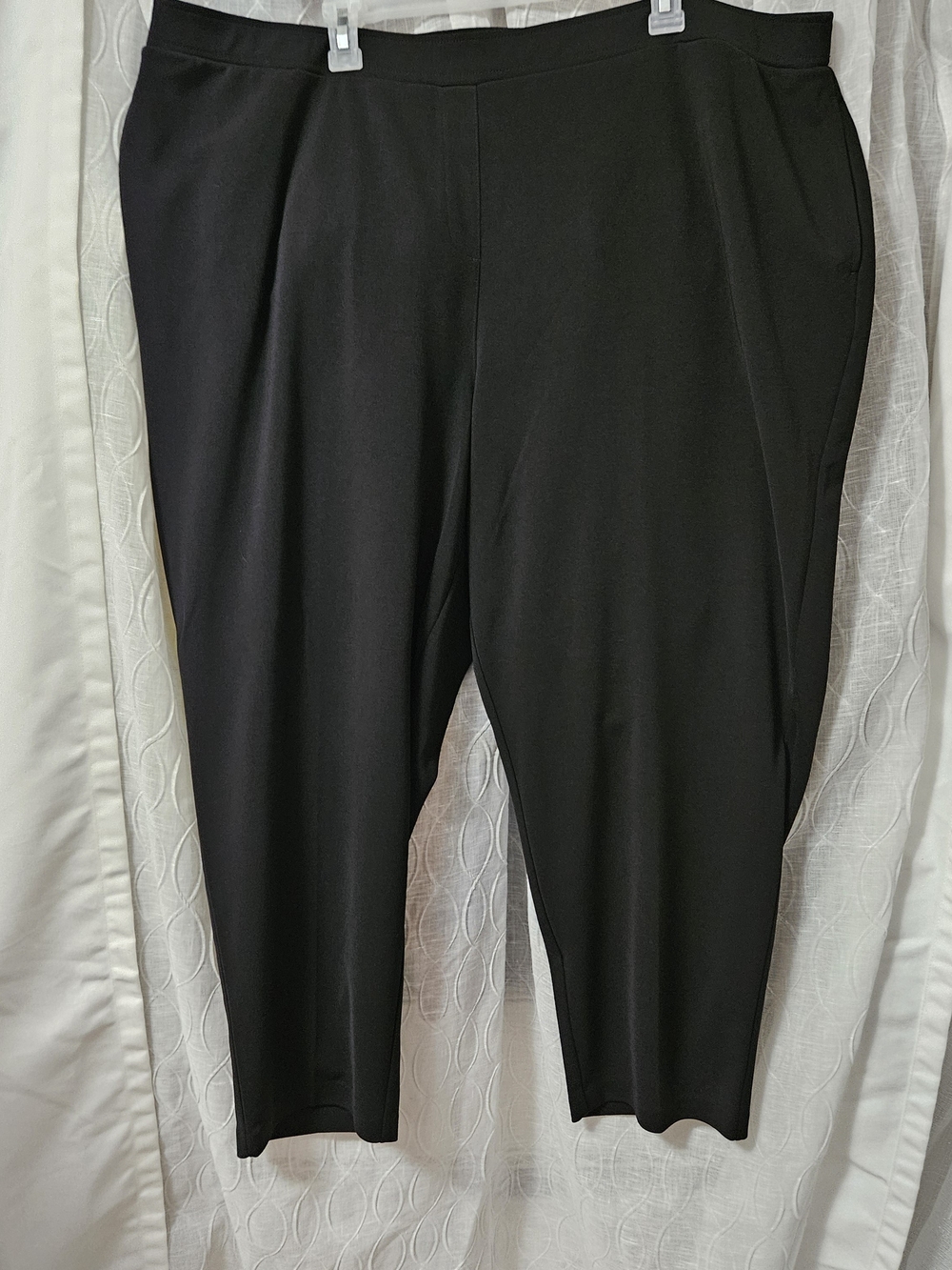 Susan Graver Black Women’s Stretch Dress Pants - Ponte Knit Feel 3x